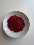 Antique Venetian Beads Greasy Cranberry Red 11/0