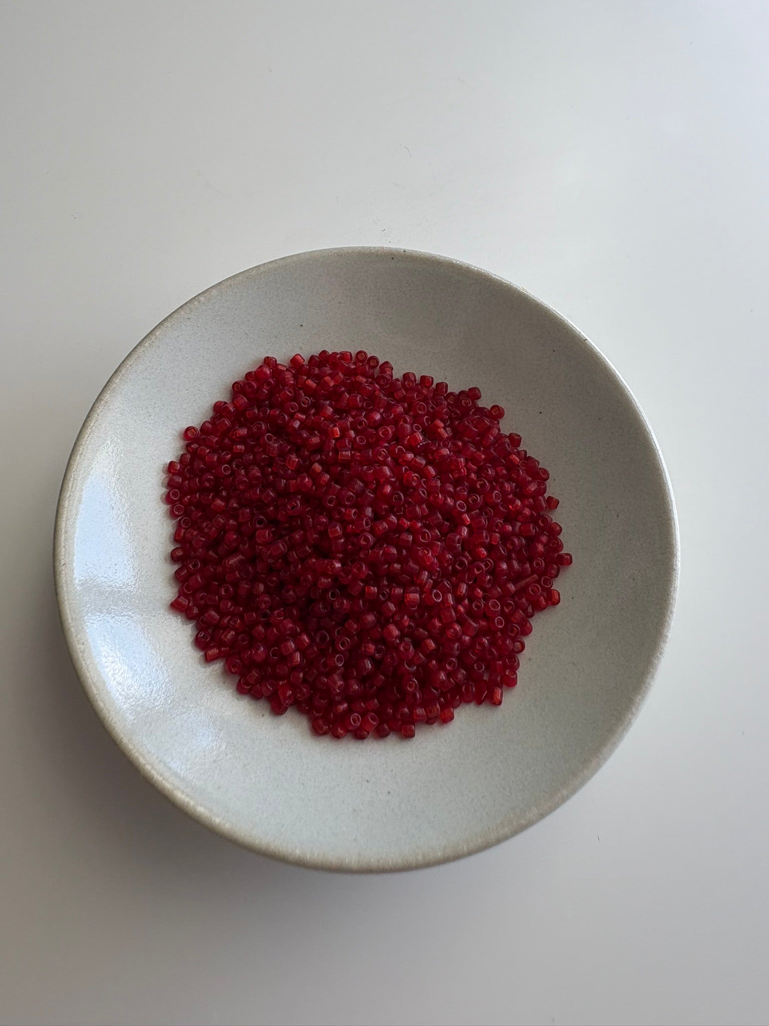 Antique Venetian Beads Greasy Cranberry Red 11/0