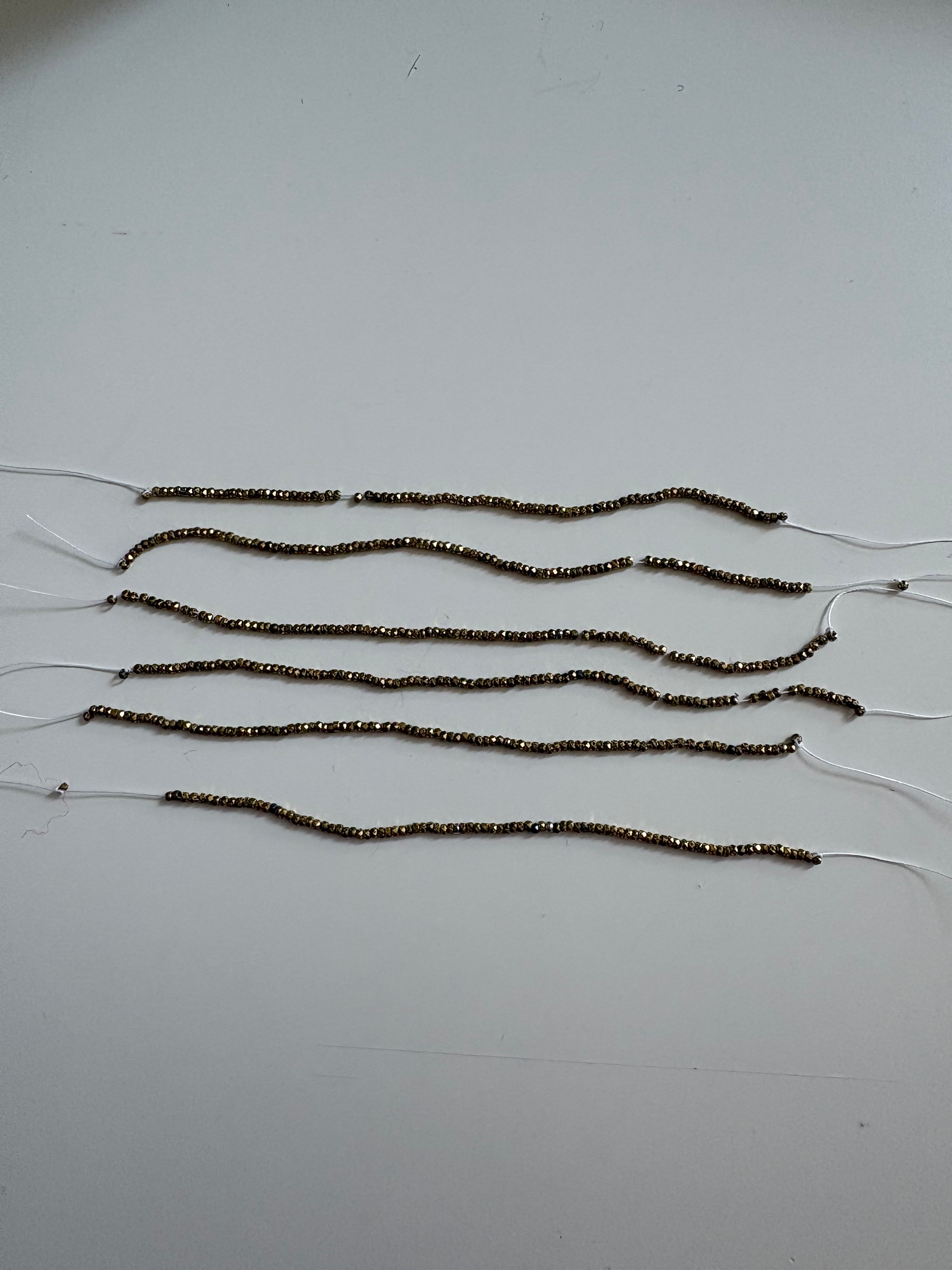 Rare Gold Coloured Steel Cut Beads 12/0