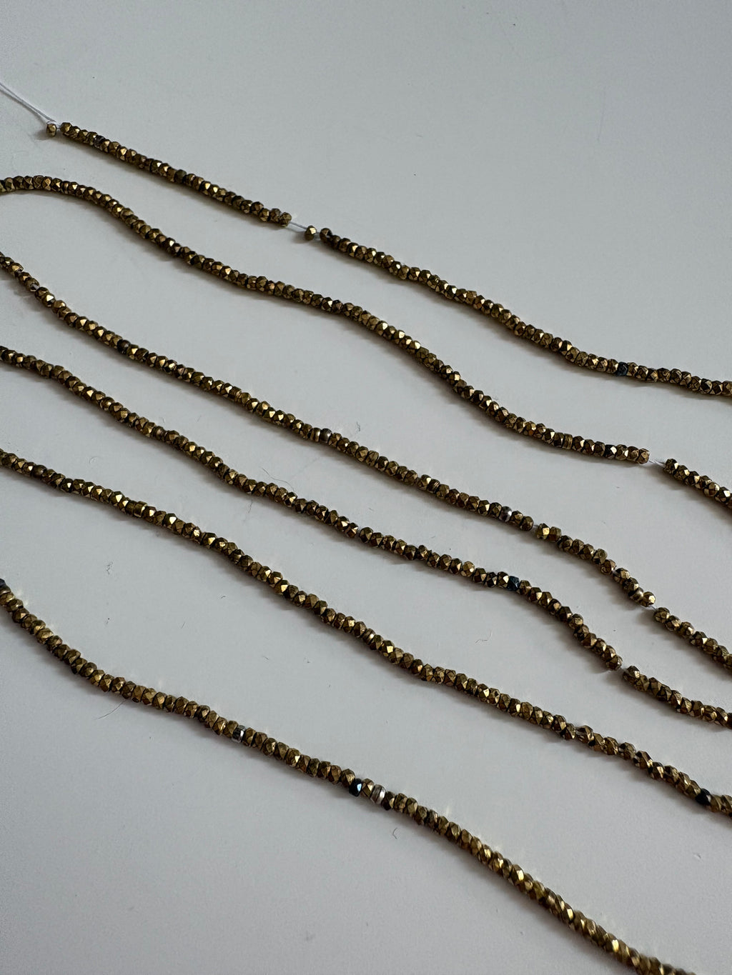 Rare Gold Coloured Steel Cut Beads 12/0