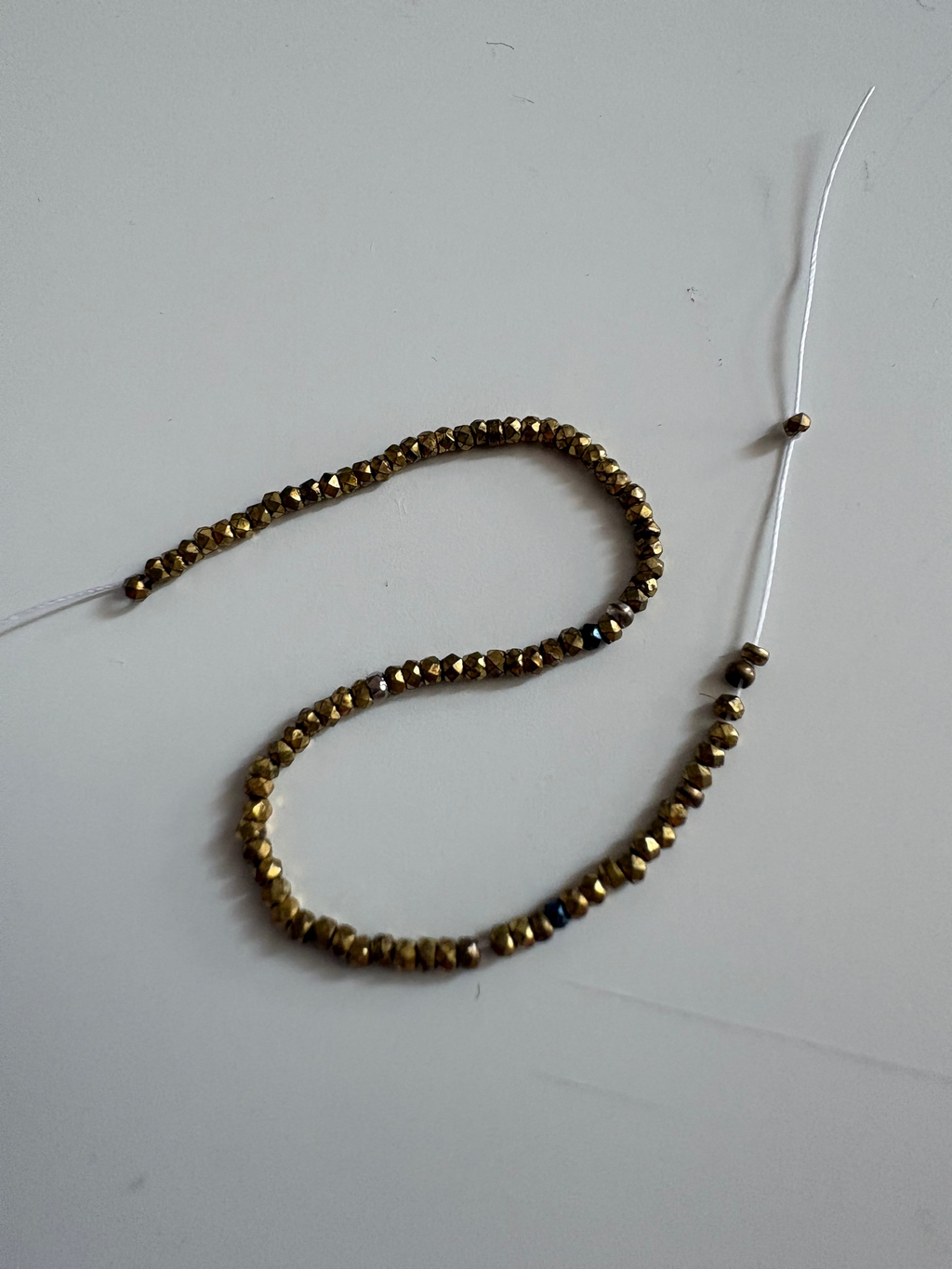 Rare Gold Coloured Steel Cut Beads 12/0